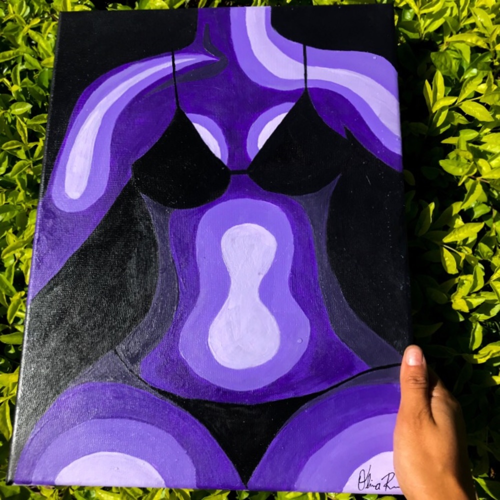Large thermal Nude painting